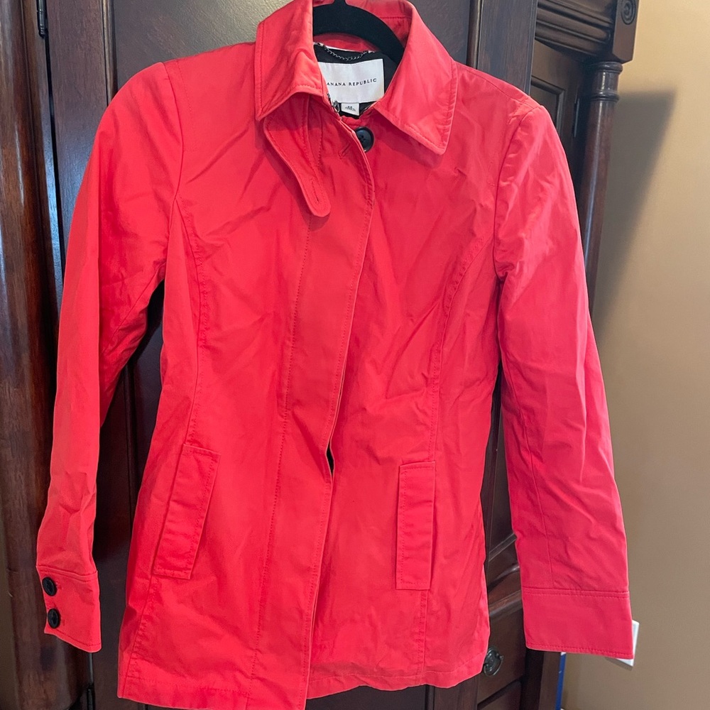 Banana Republic, red, size xs, rain coat